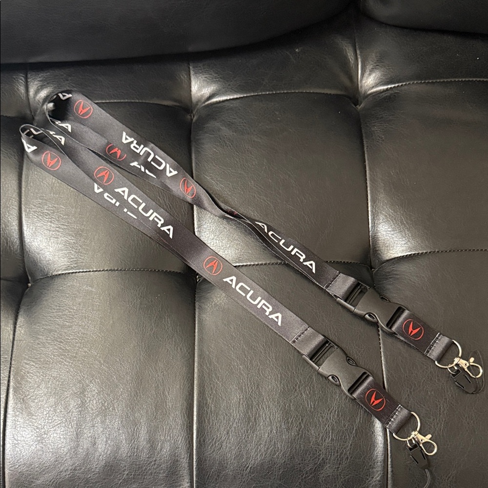 Black Lanyard with Red ACURA Keychain